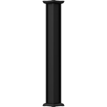 Ekena Millwork 8" x 12' Endura-Aluminum Acadian Style Column, Square Shaft (For Post Wrap Installation) Non-Tapered EA0812INPSDACAC
